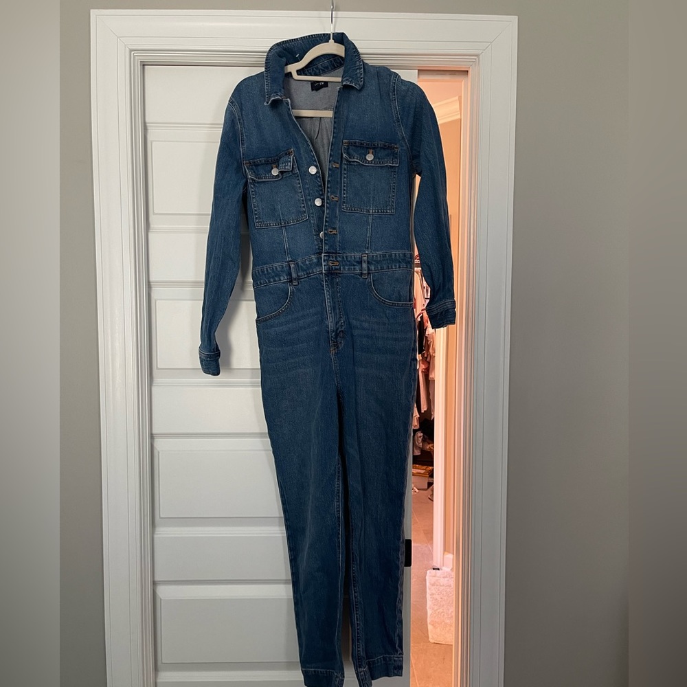Jcrew denim jumpsuit